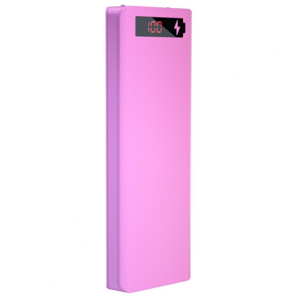 M10/L10 Power Bank Case Afneembare 10X18650 Batterij Doos Led Digitale Display Power Bank Box Smart telefoon Batterij Lader Doos: Pink
