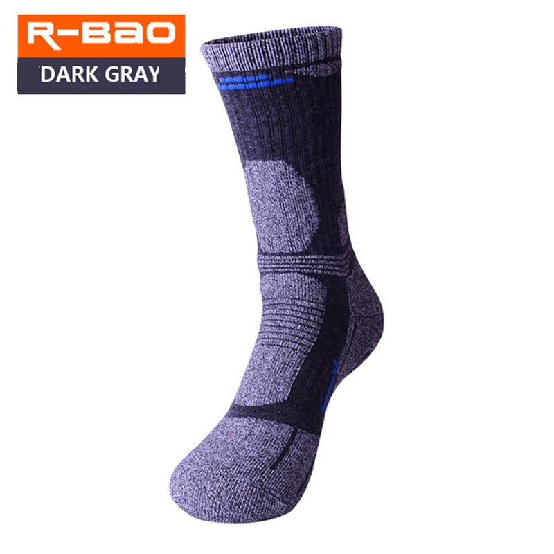 Katoen Outdoor Bergbeklimmen Wandelen Sport Sokken Thicken Winter Warm Fietsen Sokken Voor Mannen Vrouwen Ski Vissen Gym Unisex: Duck gray / L