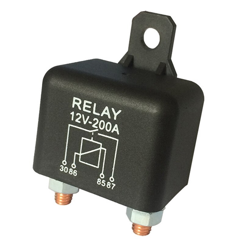 Automotive Small Shell Relay 12V2.4W Normally Open Relay Automotive Starter Relay: black