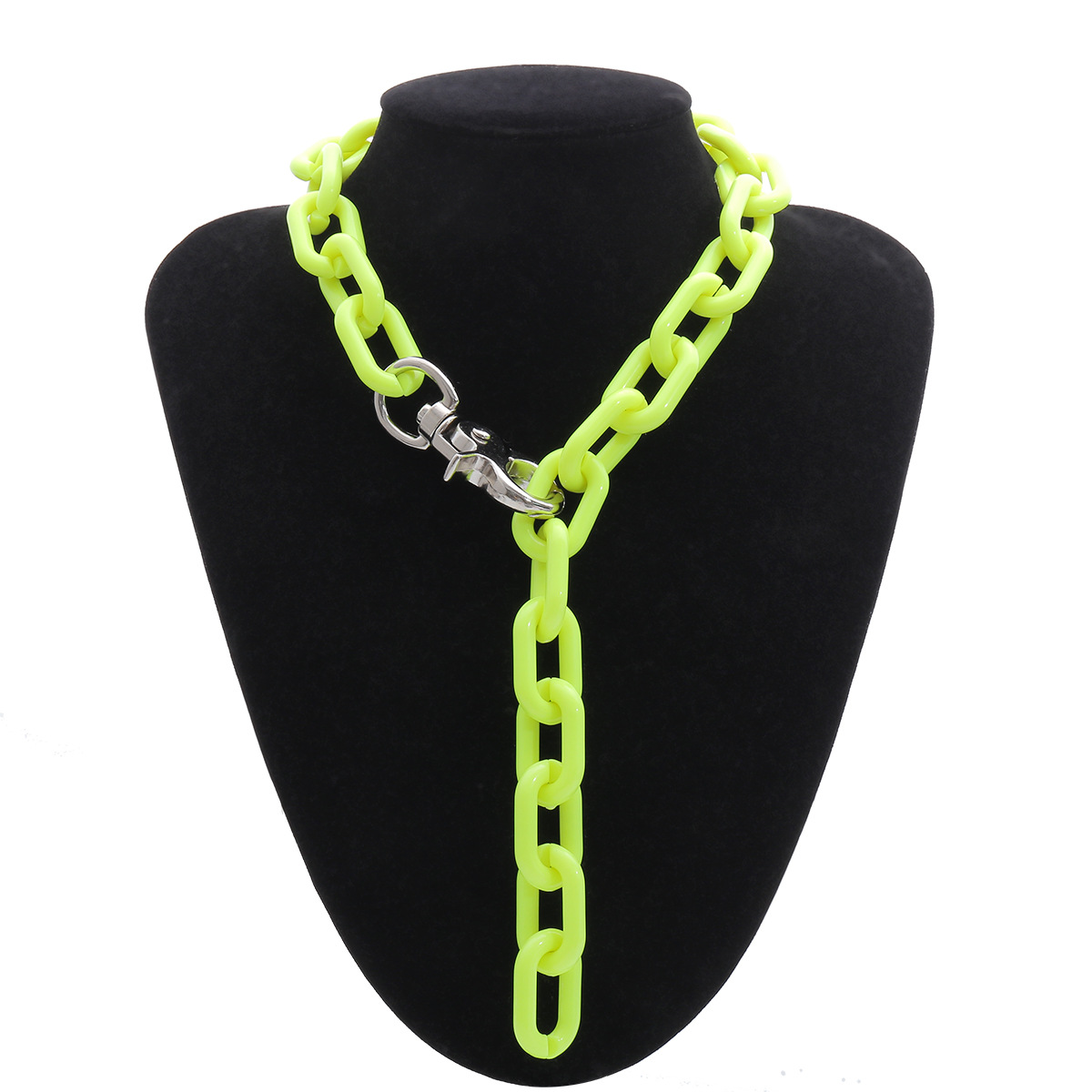 Joyería de , collar de cadena grande, Popular, de personalidad, collar amarillo para mujer, para mujer
