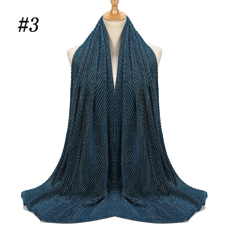 Luksusmerke glitter muslimsk islamsk sjal instant hodeskjerf vanlig omslag foulard dubai hijab femme musulman skjerf turban for kvinner: 3