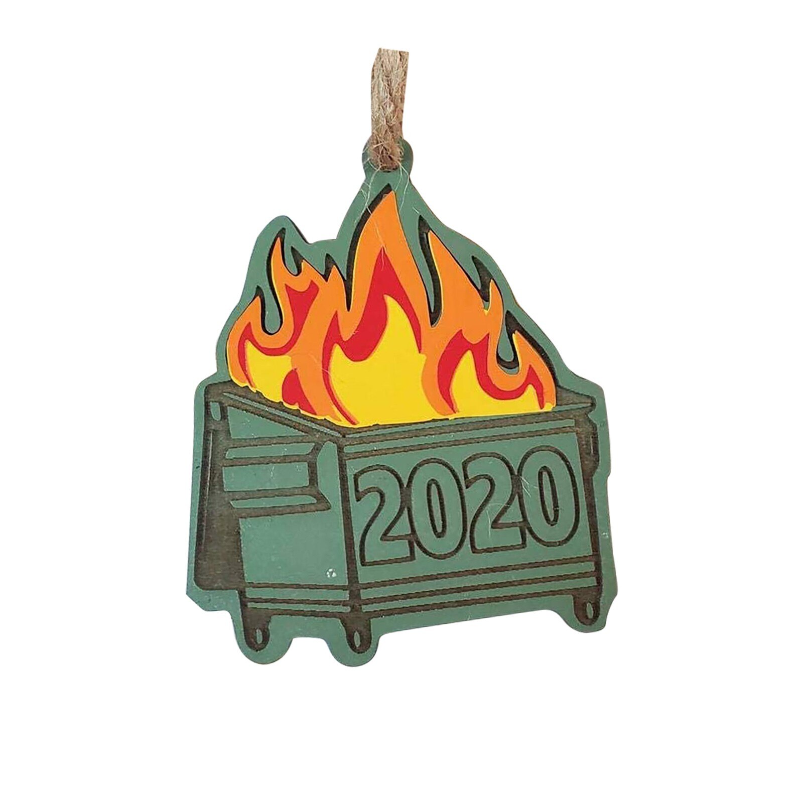 Dumpster Fire Christmas Ornament Christmas Tree Wooden Pendants Support And CY7