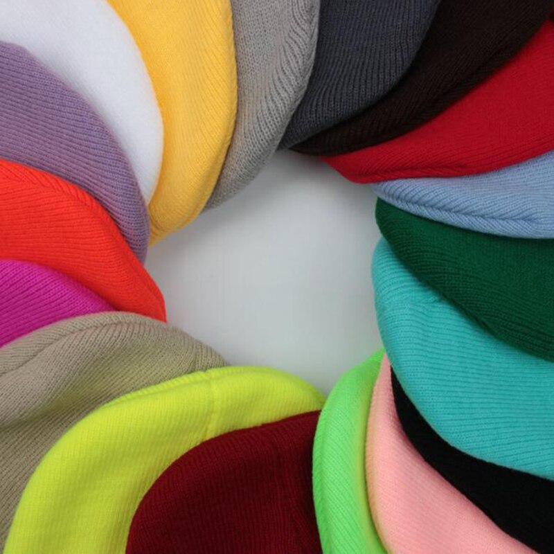 Mode Effen Kleur Gebreide Mutsen Hoed Winter Warm Ski Hoeden Mannen Vrouwen Multicolor Caps Zachte Elastische Cap Sport Bonnet