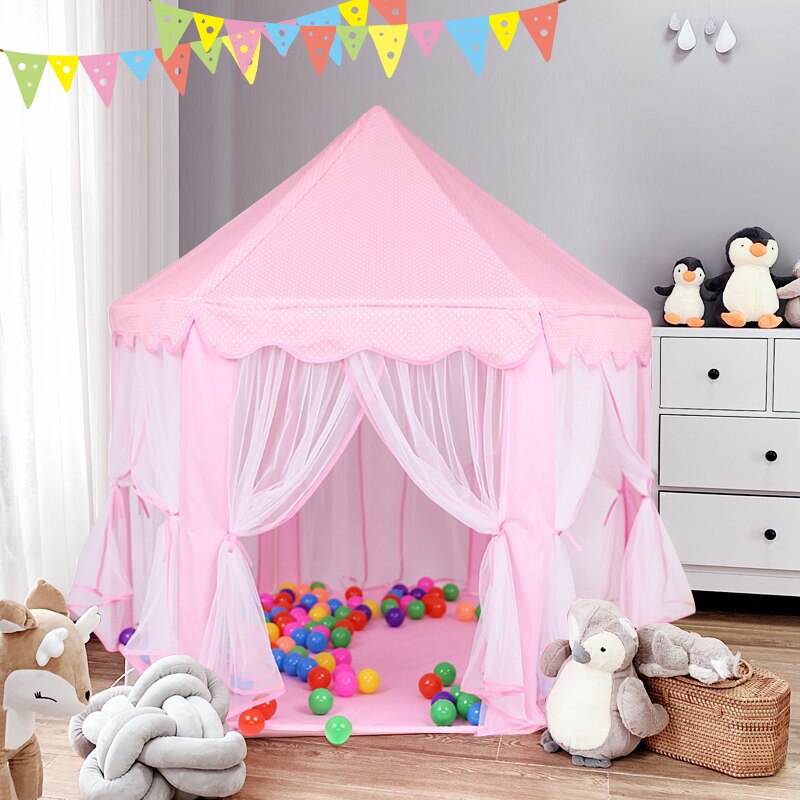 プリンセス城 playtent 子供ままごと子供幼児女の子ピンクプレイテントおもちゃ屋内 & 屋外ゲームベビー誕生日グラム