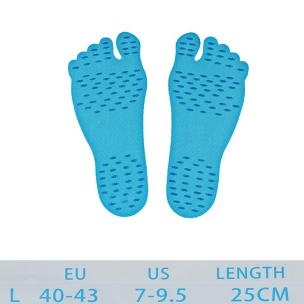 1 Pair Foot Stickers Shoes Stick on Soles Sticky Pads Waterproof Hypoallergenic Adhesive Non-slip Feet Pad Foot Care Tools: Blue L
