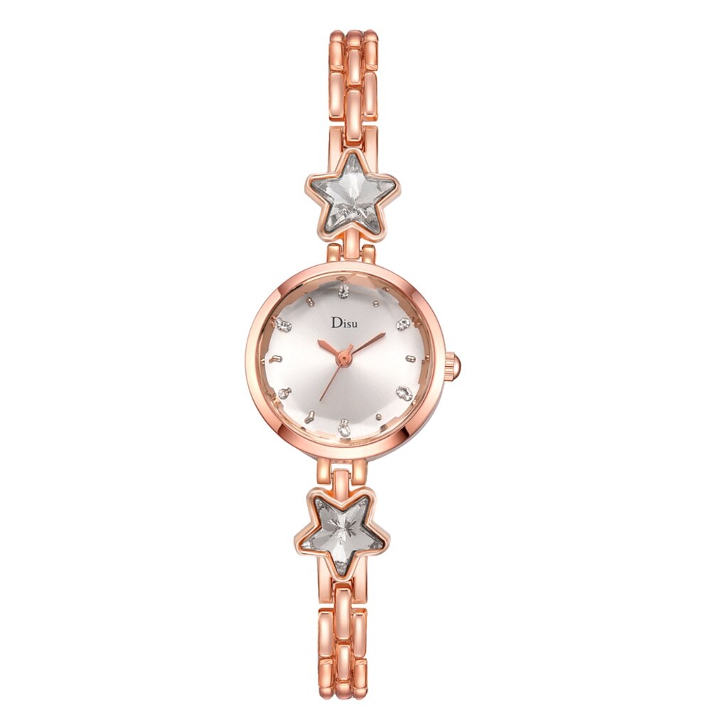 Luxe Horloges Vrouwen Sterrenhemel Armband Rose Gouden Jurk Wome Quartz Horloge Strass Mode Klok Lady Relogio Feminino: DS158-RGOW