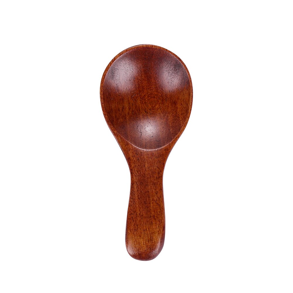 1Pc/2pcs Mini Natural Wooden Spoon Scoop Flatware Tea Honey Coffee Condiment Salt Sugar Spoon Cooking Tools Kitchen Gadgets