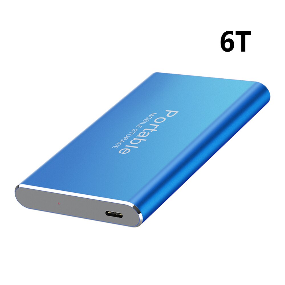 Z20 Mobile Hard Disk External Storage SSD Hard Drive Solid State 2/4/8TB USB 3.0 Mobile Hard Drive: Blue 6T