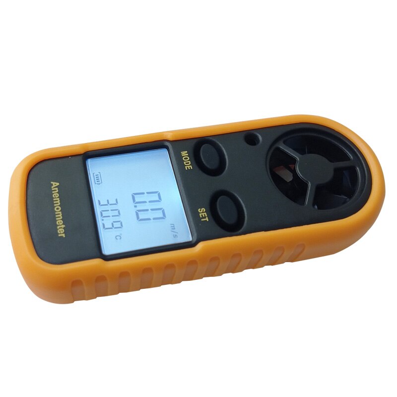 2-in-1 Mini Digital Anemometer Handheld Air Flow Tester Wind Speed Meter Air Anemometer Measuring Wind Speed Temperature Gauge