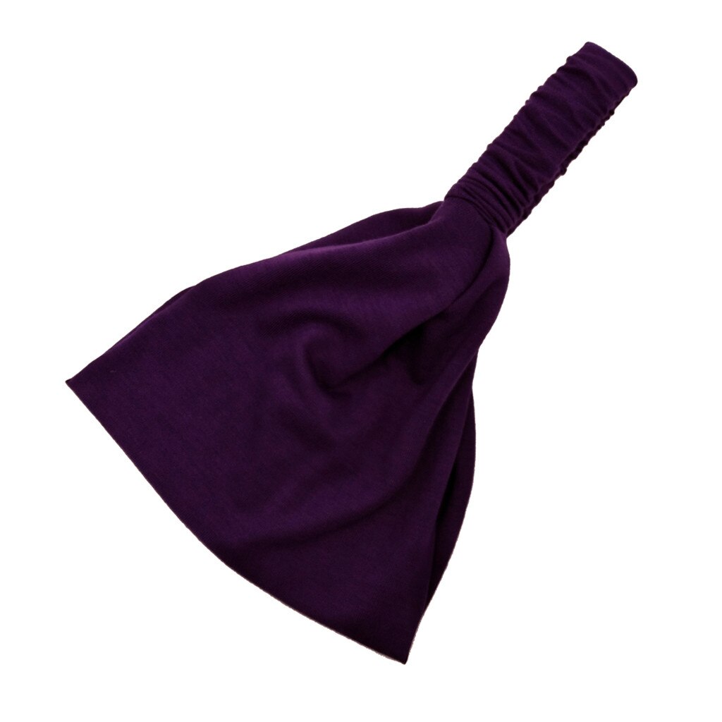 Bandeau Sport Vrouwen Effen Kleur Absorberen Zweet Hoofdband Elastische Hoofd Wrap Haarband Bandana Vrouwelijke Sport Hoofdband Voor Haar Tie: H