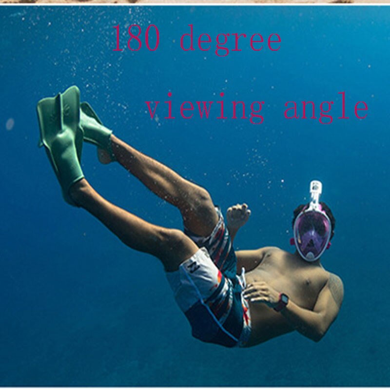 Full Face Snorkel Mask - Anti-Fog - Underwater Spearfishing Dive Mask for Men & Women