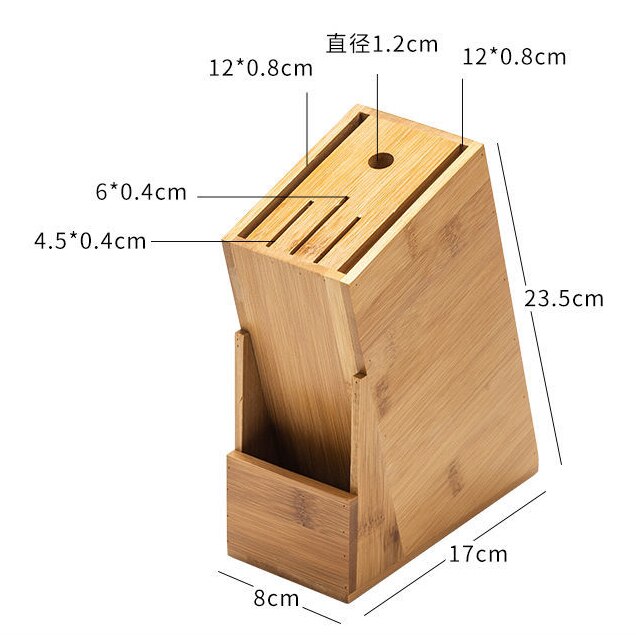Bamboo Knife Holder, Knife Holder, Storage Rack, Dish Rack, Household Kitchen Supplies, Multi-function Knife Holder: Tilting tool holderA