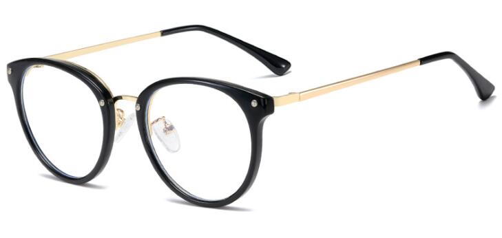 Gafas claras para mujer, lentes transparentes para ordenador, protección de ojos, óptica, marco de leopardo: C1 black clear