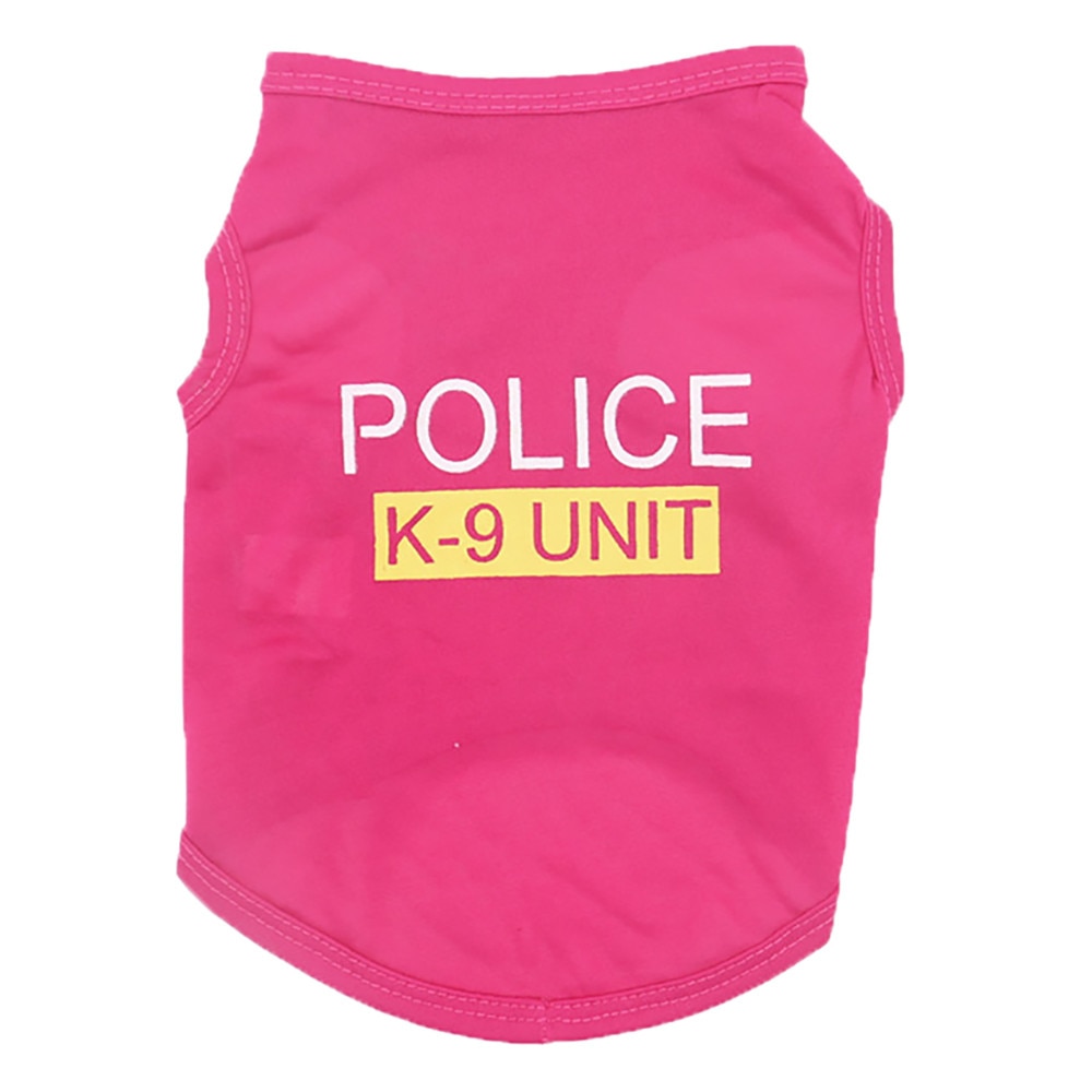 Strój zwierzaka odzież wiosna lato Unisex Pet odzież poliestrowa szczeniaczek żwirek dla kotów drukuj kamizelka T Shirt artykuły dla zwierząt #25: Czerwony / L