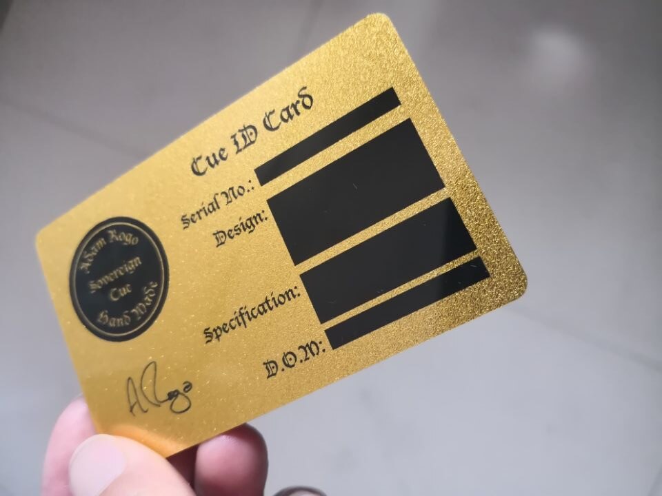 100pcs Gold Metallic plastic business cards Shading A