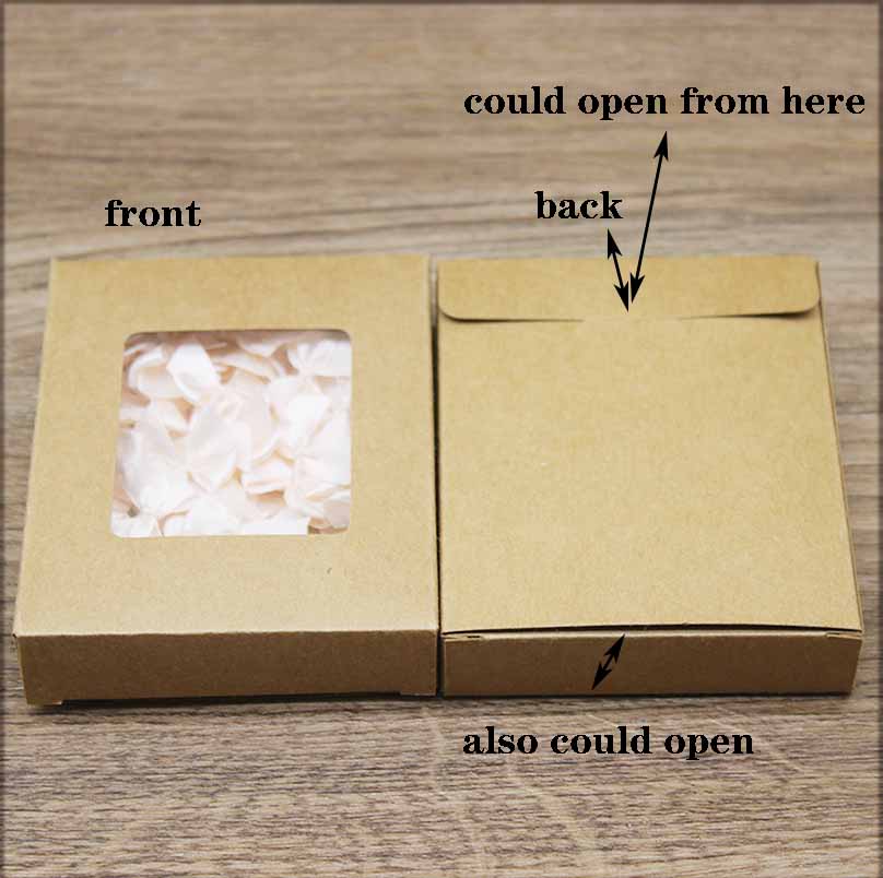 10 Stück DIY Jahrgang Kraftpapierbox mit Fensterpapier-Geschenkbox, Kuchenverpackung, Hochzeitsfamilienversammlung, Muffinverpackung,