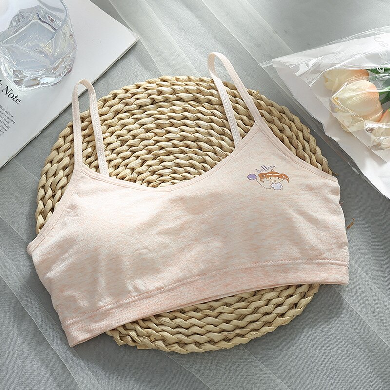 Girls Seamless Development Period Girl Underwear Girl Student Wireless Bra Anti-failure Bottoming Vest Girl 8-16Y Training Bras: 3