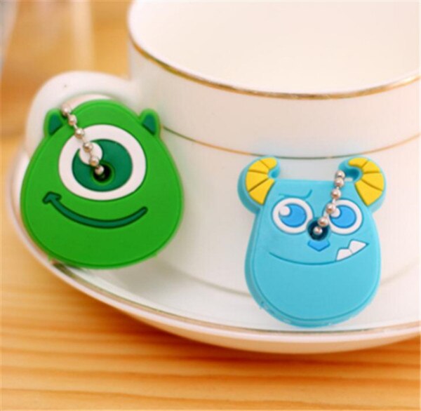 2 PCS Animal Silicon Key Caps Covers Keys Keychain Case Shell Novelty Item Figurines For key Control Dust Cover Keychain Decor: 4