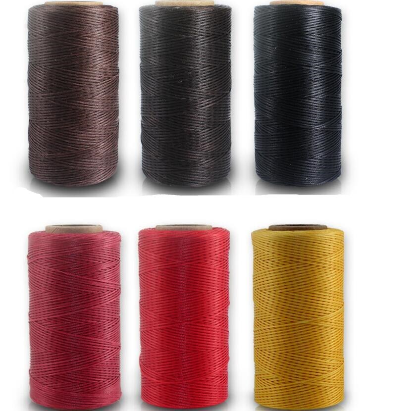 260 M/Roll 0.8 Mm Gewaxt Leer Draad Wax Katoenen Koord String Riem Touw Bead Voor Diy Handwerk Tool hand Stiksels Draad