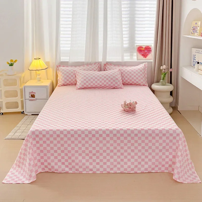 Soft Home Bed Linen Sheets Queen Size Bed Sheets Printing Top Sheets Twin/Queen/King Flat Bedsheets Bedspread: Bed 180 / black