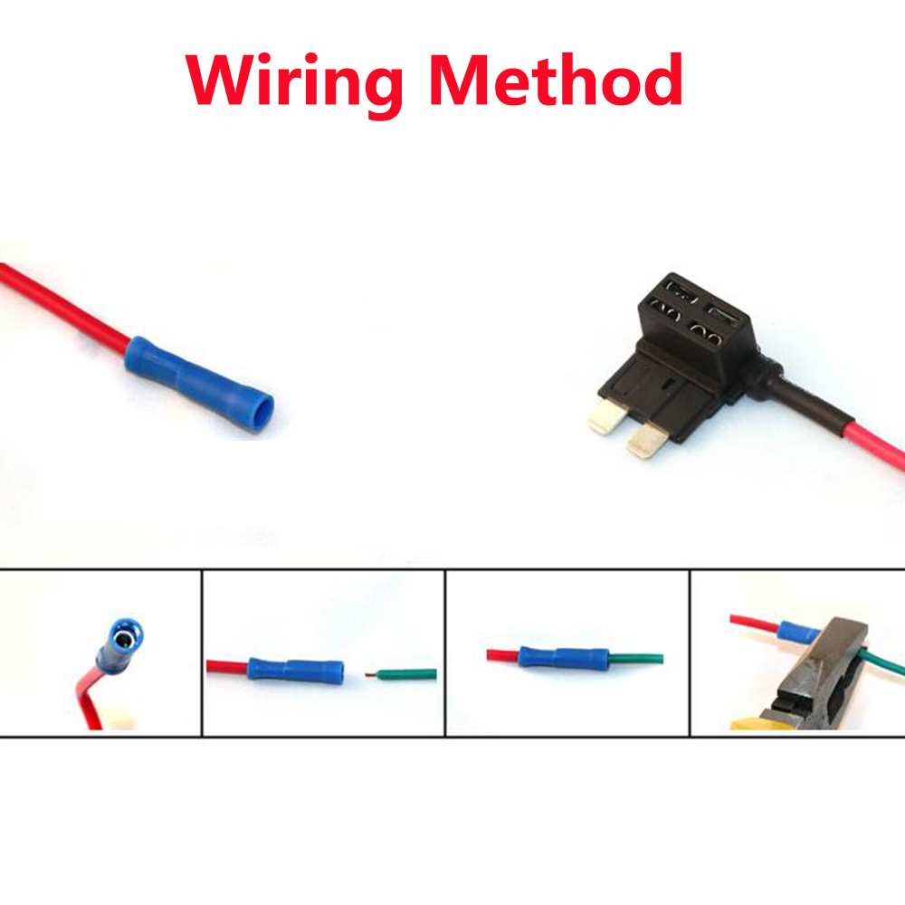 5PCS A Circuit Small Size Car Fuse Holder Lossless Circuit Electric Appliance Piggy Back Fuses Tap,10A MINI fuse optional