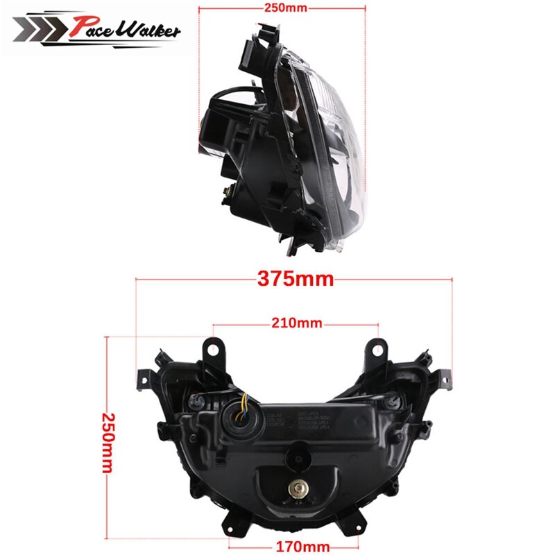 Pour Yamaha NMAX125 NMAX155 projecteur phare NMAX 125 155 moto plastique plein LED phare avant