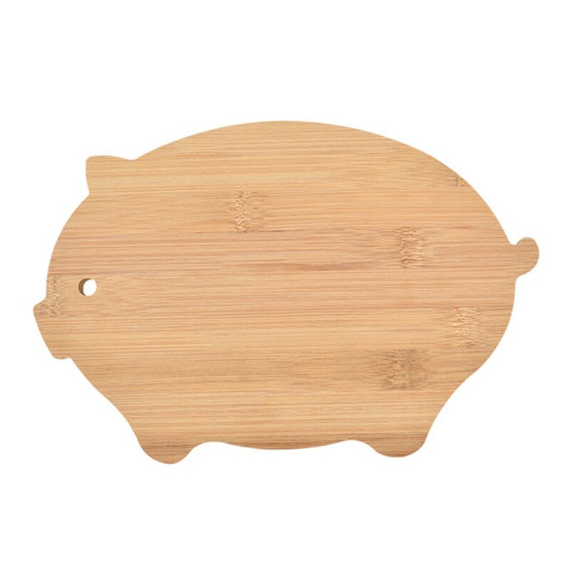 Praktische Dier Vorm Snijplank Huishoudelijke Mildewproof Massief Houten Snijplank Kleine Slaapzaal Mini Fruit Mes Board: Beige