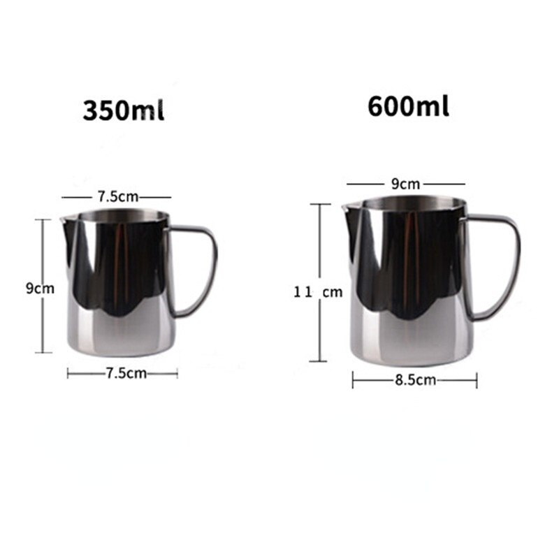 Rvs Latte Koffie Melkkan Cup Opschuimen Werper Pull Bloem Kopje Koffie Melkopschuimer Melk Schuimende Cup Tool 0.35-0.6L