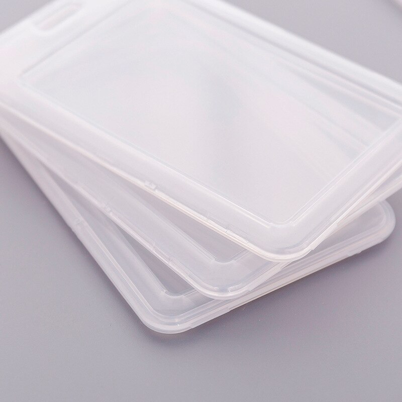 1PC Transparent Bus ID Work Card Holder for Staff Workers Plastic Card Cover Case Storage Shell Student Badge Holder Accessories
