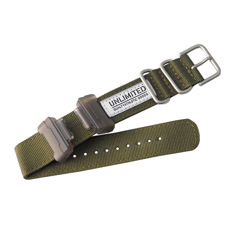 Nylon NATO Watchband for Casio G-Shock G-Shock GA-110/ 100,DW-5600,GW-6900 Sliver Ring Buckle Bracelet Band Strap With Adapters