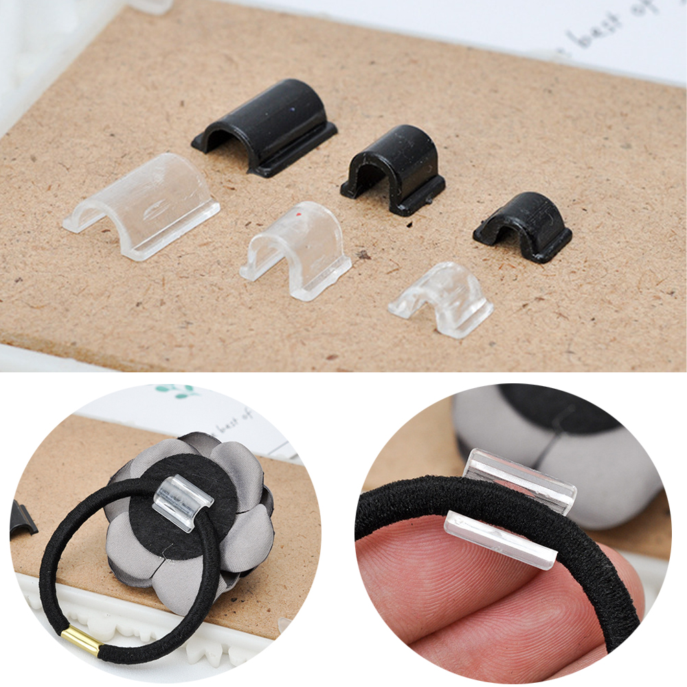 100 stks C-vormige Haar Ring Gesp Band Basis Connector Voor DIY Rubber Elastische Scrunchies Sieraden Maken Benodigdheden Accessoires Onderdelen