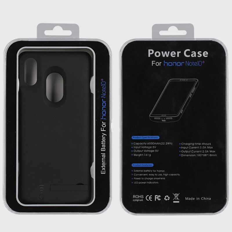 5000/6000Mah Power Bank Cover Voor Huawei Honor Note 10 Draagbare Batterij Oplader Case Voor Huawei Honor Play power Opladen Case