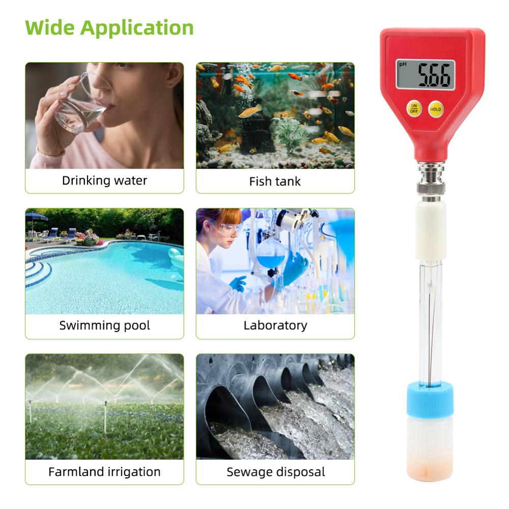 pH-98107 Meter Digital Acidity Meter pH Tester Soil Meter Tester for Plants Flowers Vegetable Acidity Moisture pH Measurement
