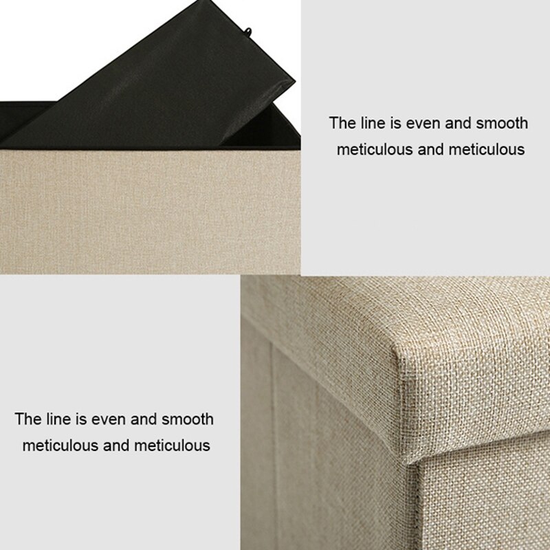 Rektangulær opbevaringsskammel kan sidde voksen sofa skammel husstandsopbevaringsstol sammenklappelig opbevaringsboks