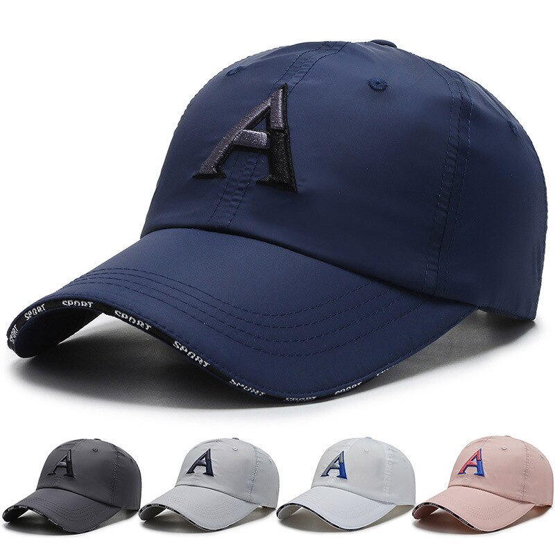 Schnell trocknend Sport Hut Männer Unisex Brief EINE Neue Outdoor Erreichte Caps Damen Sonnenschutz Baseball Kappe Frauen