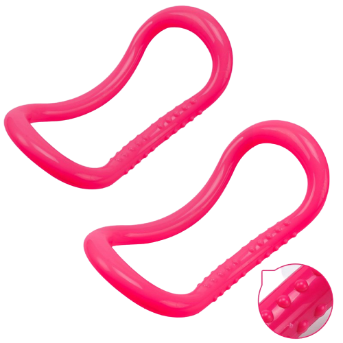 2 stk yoga ring pilates ring justerbar myk fitness sirkel ring for nakke rygg skulder ben arm lår hjemmetrening gym trening: Rød