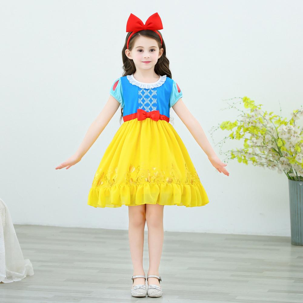 Kinder Mädchen Schnee Weiß Kleid für Mädchen Prom Prinzessin Kleid Kinder Purim Kostüm Halloween Party Kleidung Fancy Kleidung