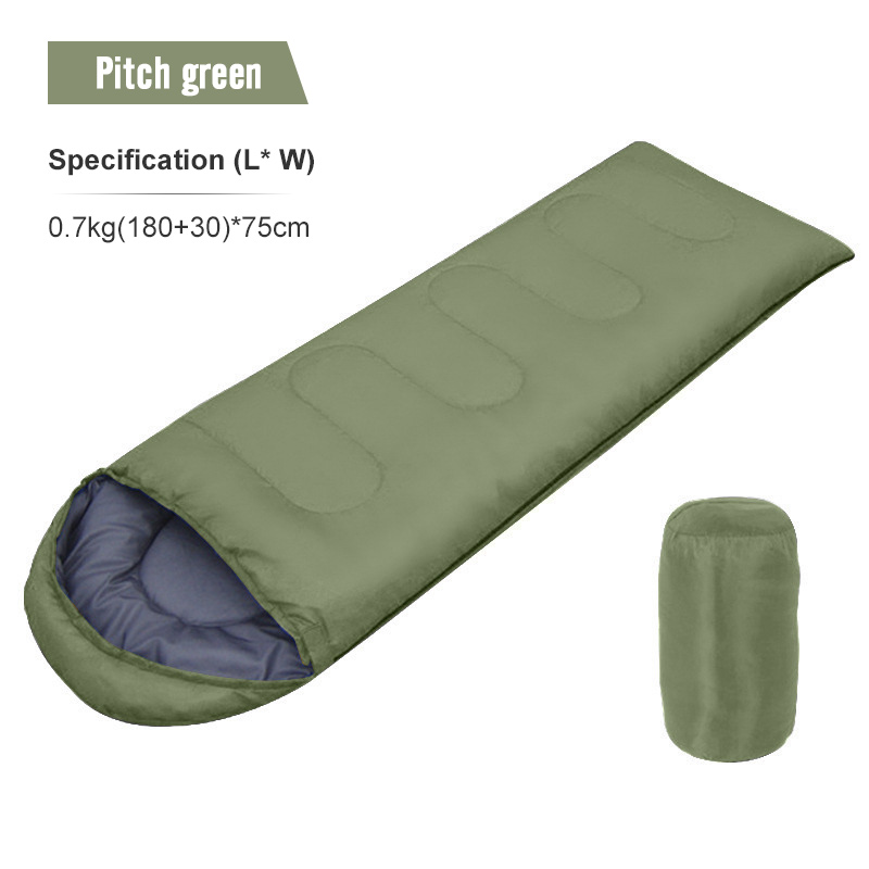 PACOONE – sac de couchage ultraléger, équipement de Camping Compact, et froid, 4 saisons: green 0.75KG