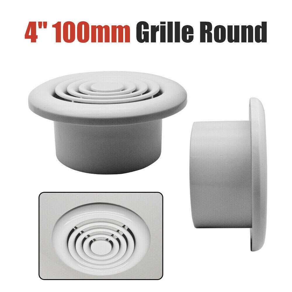 Air Vent Extract Valve Grille Round Diffuser Ducting Ventilation Cover 100mm Air Vent