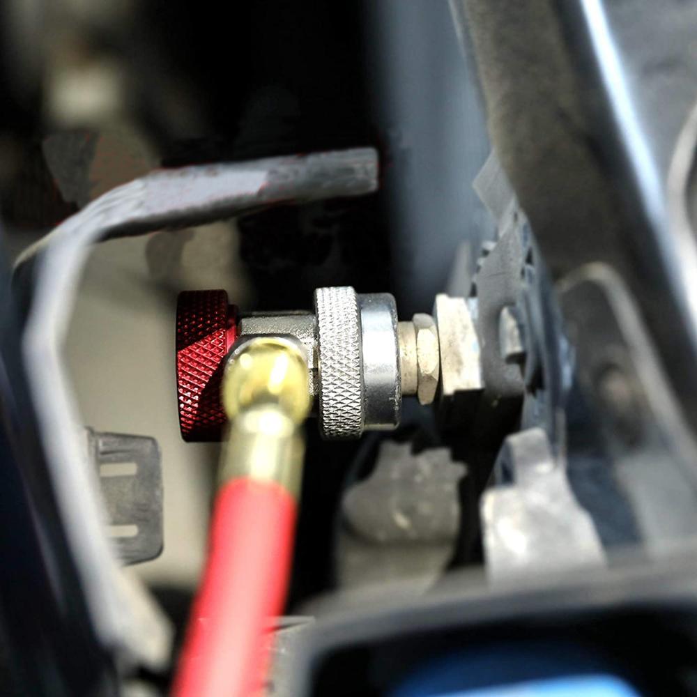 2 st biljusterbara  r134a adapterbeslag snabbkoppling hög låg ac freon grenrörsslangkonverteringssats , 1/4 "hvac