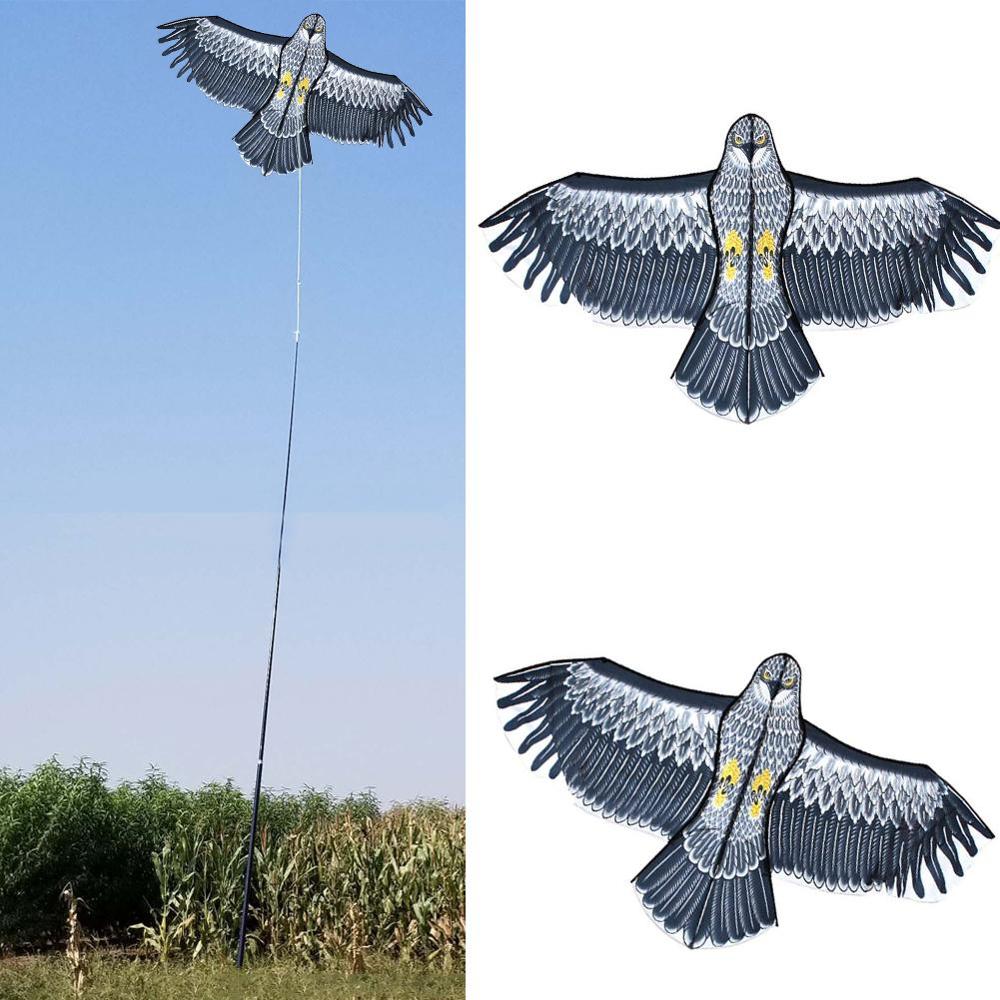 Repelente de aves voladoras, emulador de halcón volador, cometa antiaves para jardín, espantapájaros, patio, espantapájaros