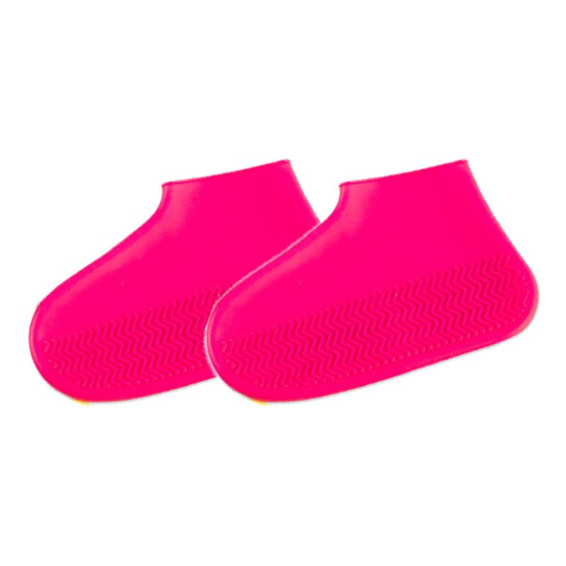 Buty wodoodporny pokrowiec na buty materiał silikonowy Unisex buty ochraniacze akcesoria do butów deszczowy sezon silikonowe pokrowce na buty: Różowy / S