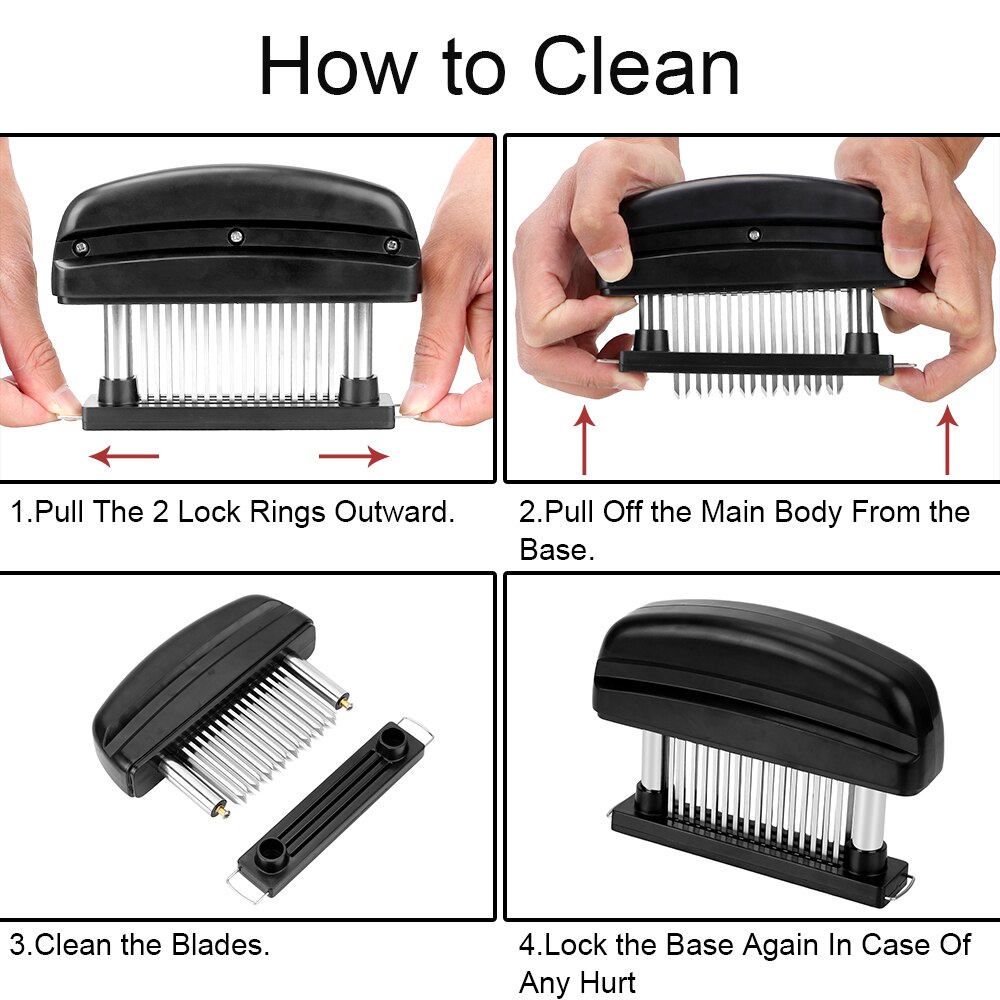 Kitchen Tools Tender Meat Hammer Stainless Steel Cooking Tools Meat Tenderizer For Beef Steak 48 Blades Needle