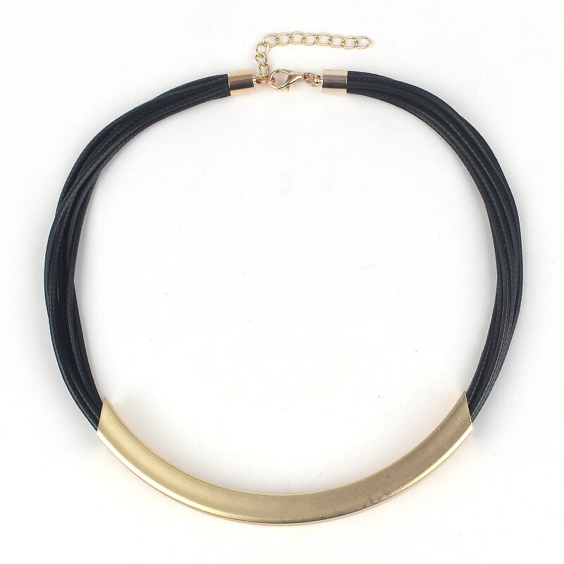 neue jahr Billiger Anhänger Halsband Schwarz Leder Kette ErkläSprosse Halsketten Schmuck Damen N0001