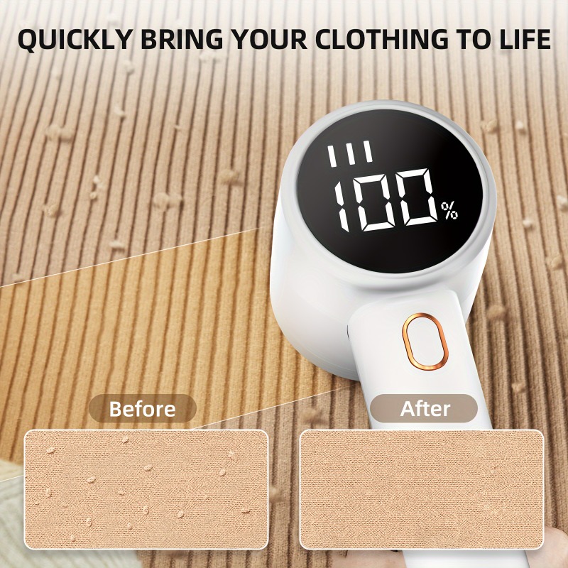 Eliminador de pelusas eléctrico, afeitadora de tela recargable por USB, máquina para quitar pelusas y pellets para ropa, suéter, recortador de bolas de pelo