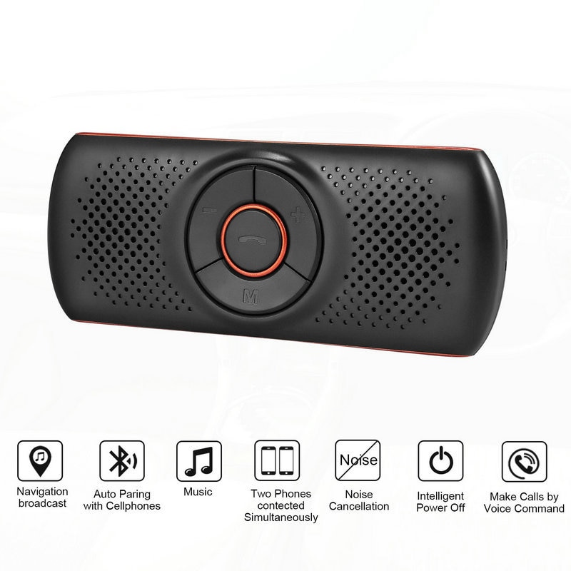 Multifunctionele Bluetooth Speakerphone Bluetooth 4.2 Edr Ondersteuning Voor Siri 3W Speaker Car Handsfree Kit MP3 Speler Adapter