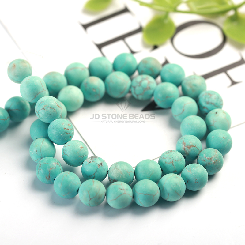 Blue Turquoise Matte Green Turquoise Semi-Finished Handmade Bracelet Stone loose beads Accessory For Jewelry Making