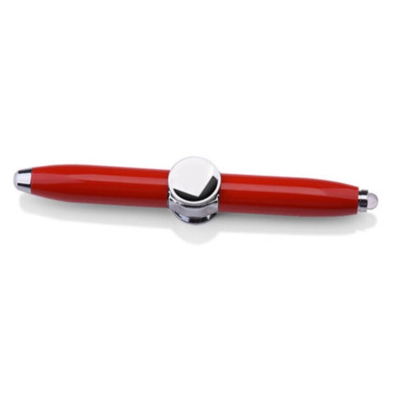 Stijl Creativiteit Multifunctionele Mode Metalen Kleurrijk Hand Fidget Spinner Pen Met Licht Speelgoed Cadeau Voor Kid Kinderen Adult: Rood