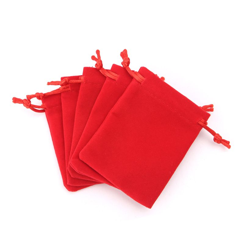 5 sztuk RPG worek kości aksamitna, zamykana na sznurek torby karty do tarota ozdoba do torby 10*12cm wysokiej jakości torba flanelowa prezent torba Drop Shipping: 7X9cm Red