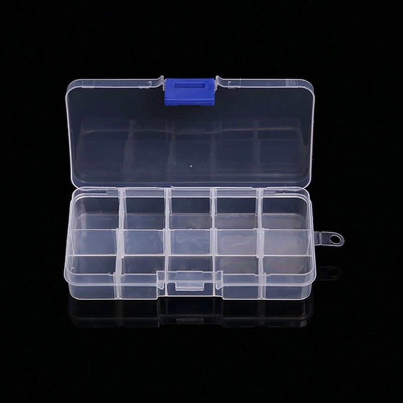 10/15/24/36 Grids Plastic Organizer Box Storage Container Jewelry Box With Adjustable Dividers For Beads Arts DIY Crafts Storage: black